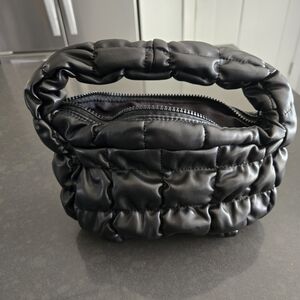 Elegant Black Quilted Clutch